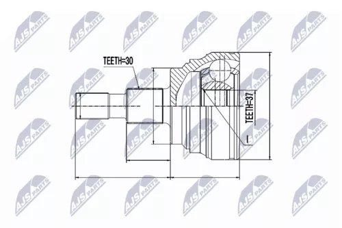 Homokineet reparatie set, aandrijfas