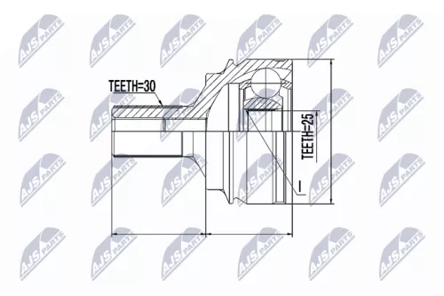 Homokineet reparatie set, aandrijfas