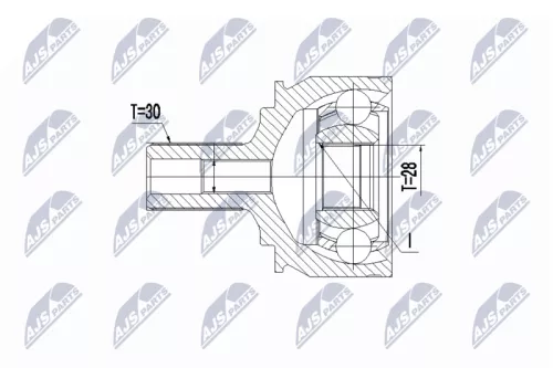 Homokineet reparatie set, aandrijfas