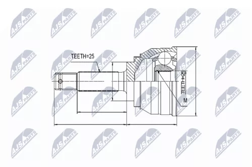 Homokineet reparatie set, aandrijfas
