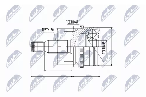 Homokineet reparatie set, aandrijfas