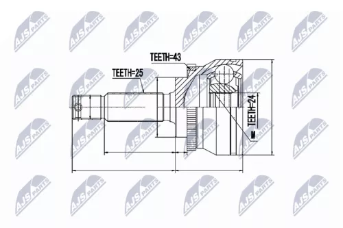 Homokineet reparatie set, aandrijfas