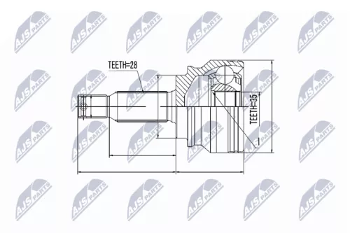 Homokineet reparatie set, aandrijfas