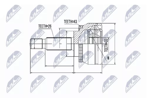 Homokineet reparatie set, aandrijfas