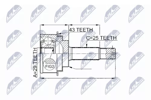 Homokineet reparatie set, aandrijfas