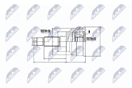Homokineet reparatie set, aandrijfas