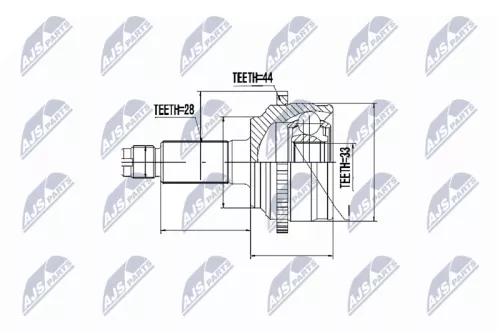 Homokineet reparatie set, aandrijfas