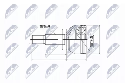 Homokineet reparatie set, aandrijfas
