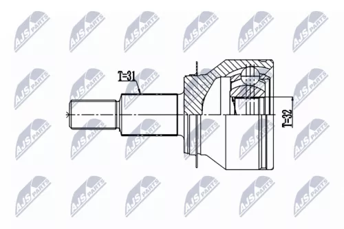 Homokineet reparatie set, aandrijfas