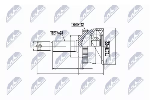 Homokineet reparatie set, aandrijfas
