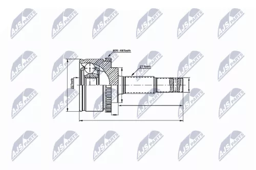 Homokineet reparatie set, aandrijfas