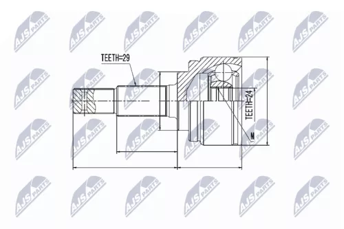 Homokineet reparatie set, aandrijfas