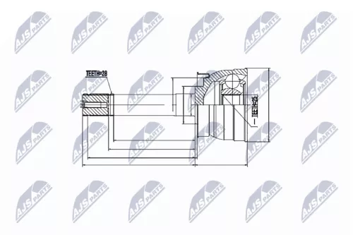 Homokineet reparatie set, aandrijfas