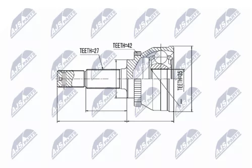 Homokineet reparatie set, aandrijfas