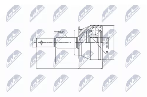 Homokineet reparatie set, aandrijfas