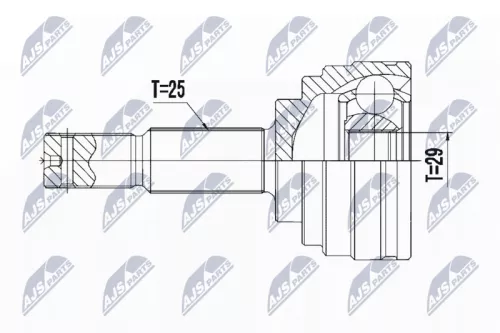 Homokineet reparatie set, aandrijfas