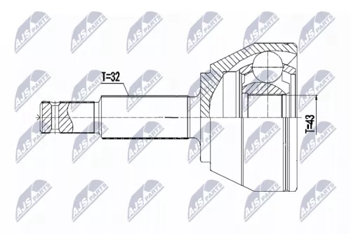 Homokineet reparatie set, aandrijfas
