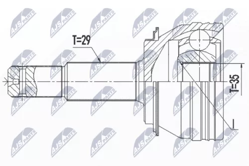 Homokineet reparatie set, aandrijfas