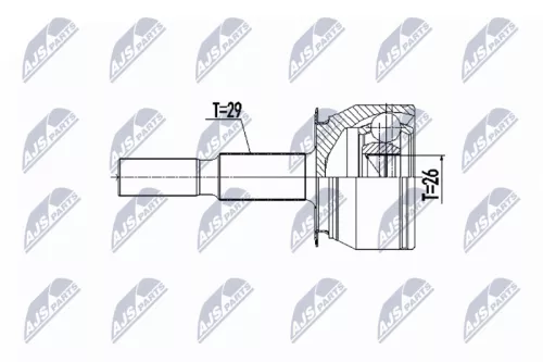 Homokineet reparatie set, aandrijfas