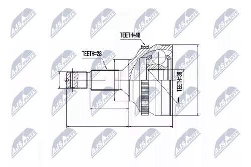 Homokineet reparatie set, aandrijfas