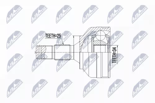 Homokineet reparatie set, aandrijfas