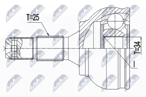 Homokineet reparatie set, aandrijfas