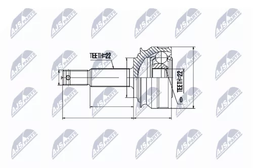 Homokineet reparatie set, aandrijfas