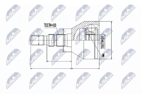 Homokineet reparatie set, aandrijfas