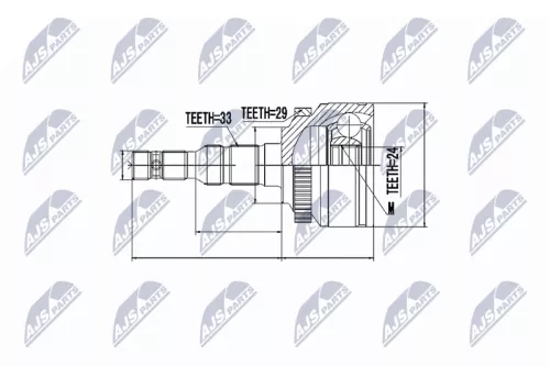 Homokineet reparatie set, aandrijfas