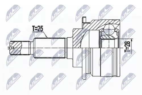 Homokineet reparatie set, aandrijfas