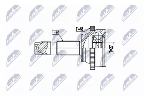 Homokineet reparatie set, aandrijfas