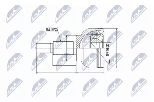 Homokineet reparatie set, aandrijfas