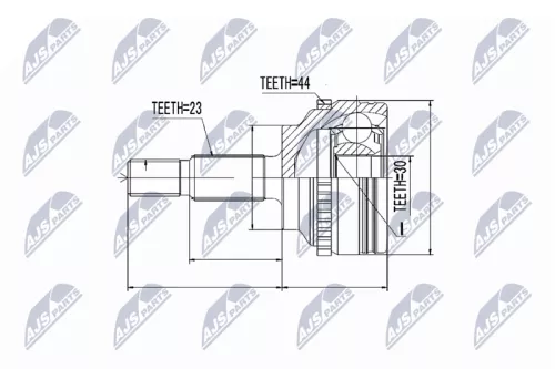 Homokineet reparatie set, aandrijfas