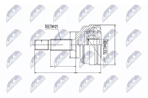 Homokineet reparatie set, aandrijfas