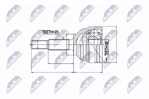 Homokineet reparatie set, aandrijfas