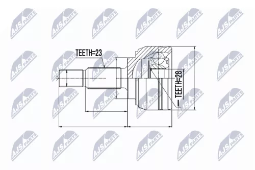 Homokineet reparatie set, aandrijfas