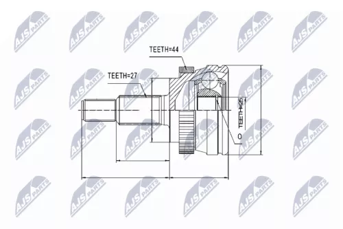 Homokineet reparatie set, aandrijfas