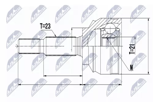 Homokineet reparatie set, aandrijfas