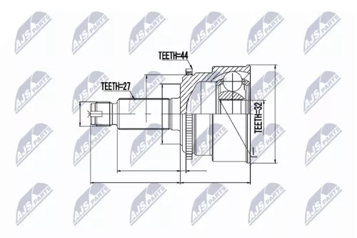 Homokineet reparatie set, aandrijfas