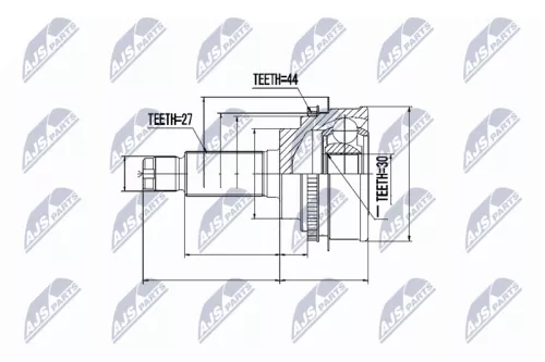 Homokineet reparatie set, aandrijfas