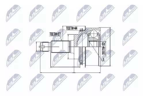 Homokineet reparatie set, aandrijfas