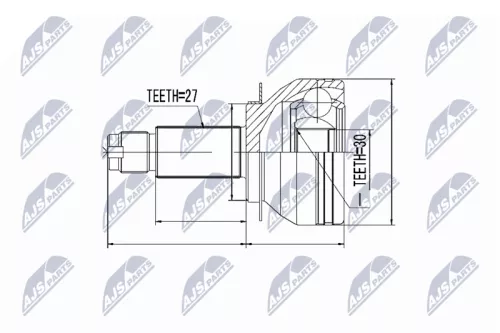 Homokineet reparatie set, aandrijfas