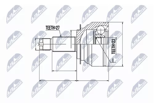 Homokineet reparatie set, aandrijfas