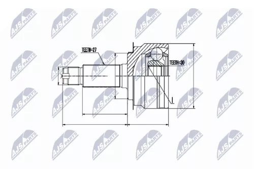 Homokineet reparatie set, aandrijfas