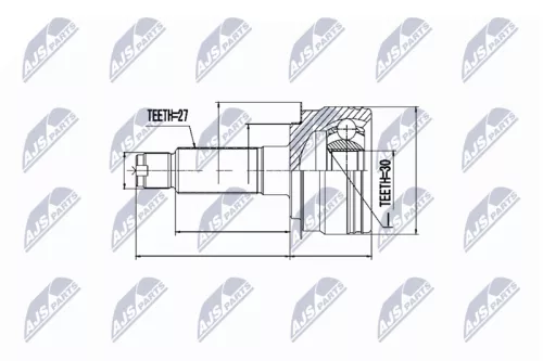 Homokineet reparatie set, aandrijfas