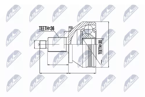 Homokineet reparatie set, aandrijfas