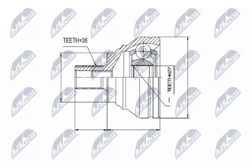 Homokineet reparatie set, aandrijfas