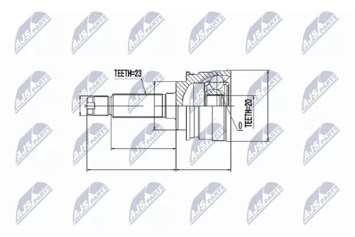 Homokineet reparatie set, aandrijfas