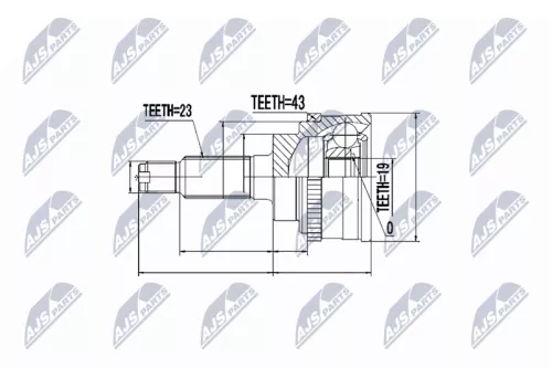 Homokineet reparatie set, aandrijfas