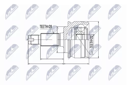 Homokineet reparatie set, aandrijfas